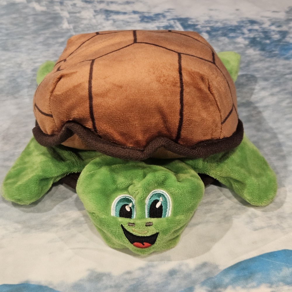 Turtle Hand Puppet Plush Green Brown Interactive Kids Toy Animal Puppet READ